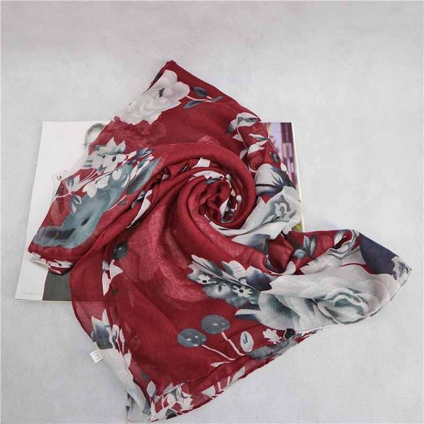 

scarves fashion women colorful big flower shawl printed viscose beach scarf pashmina, Blue;gray