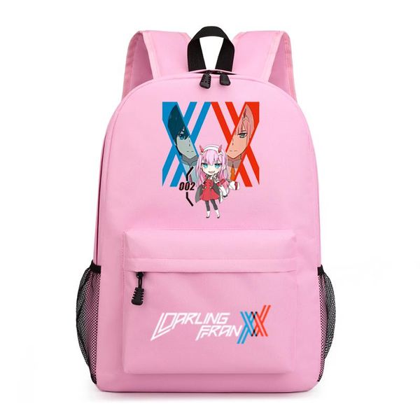 

backpack school bag set printing zero two teen boy girl student travel