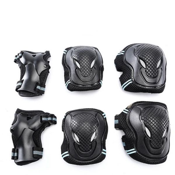 

cycling protective gear adults wrist elbow knee protector skating roller protection motocross equipment & pads, Black;gray