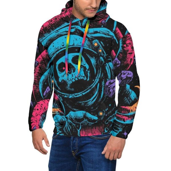 Felpe con cappuccio da uomo Felpe Lost Halloween Skeleton Octopus Poliestere Outdoor Pullover Felpa con cappuccio Manica lunga Nice Autumn Over Size Mens