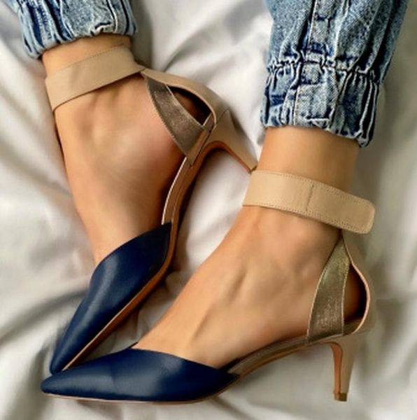 

leather pump party thin high heels sandalias mujer sapato feminino crystal sandals fashion women pumps shoes woman sa0451, Black