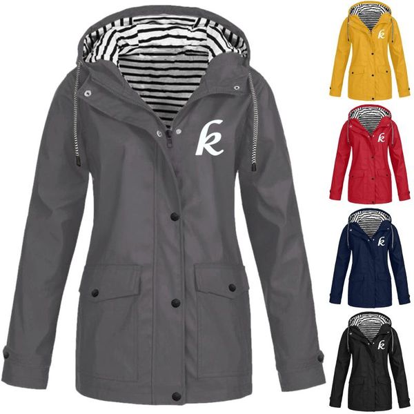 

women's jackets women solid jacket outdoor plus size hooded windproof watertight pockets coat cotton coats, Black;brown