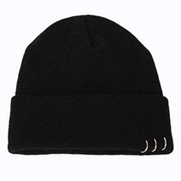 

men's black hat winter women's knitted hoop beanie hats warm short autumn fashion beanies