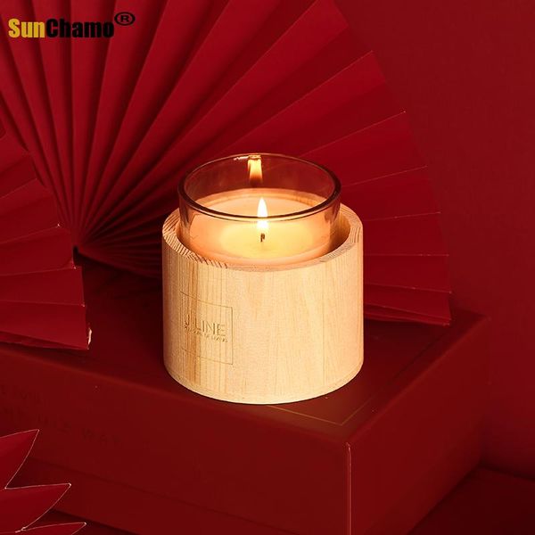 

fragrance lamps creative light luxury transparent glass cup candle year home lasting incense romantic birthday gift