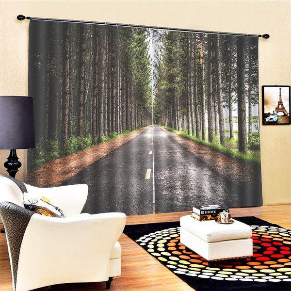 

curtain & drapes luxury blackout 3d window for living room green forest curtains bedroom el