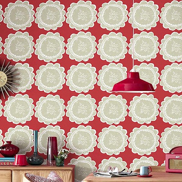 

wallpapers designer large flower floral wallpaper roll modern red grey background wall paper hallway room wallcovering kids