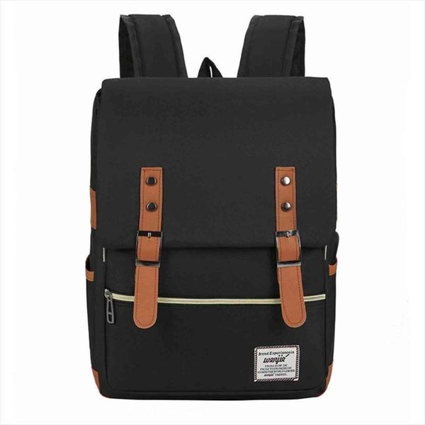 

fashion vintage lapbackpack men college school student bags nylon cloth computer backpacks retro teenager travel bag for