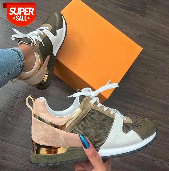 

women sneaker autumn casual breathable suede leather platform sport shoes fashion running walking lace up ladies sneakers #gd1c