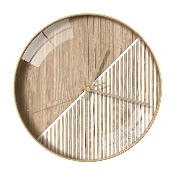 

wood stone grain large wall clock living room decoration mute clocks modern design bedroom home decor kitchen gift