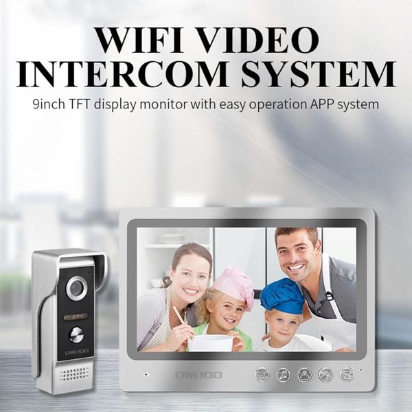 

9'' video doorbell door phone outdoor waterproof home secrity phones