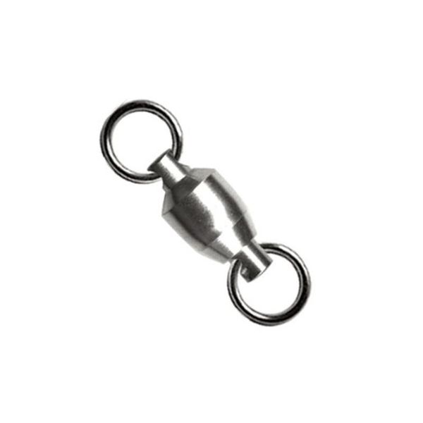 

100pcs fishing ball bearing swivels with ring - size 4 (silver) hooks