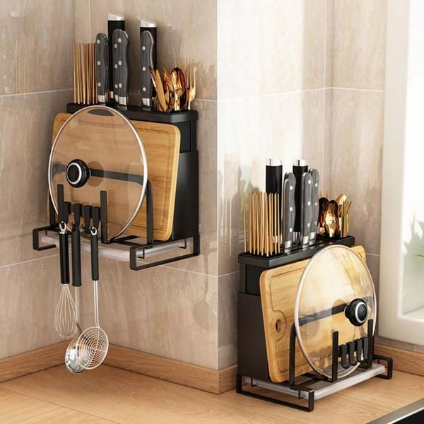 

hooks & rails kitchen supplies 1 set useful compact punch holder carbon steel wall mounted for home