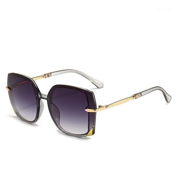 

sunglasses oversized women fashion designer metal sun shades vintage rectangle lentes de sol mujer, White;black
