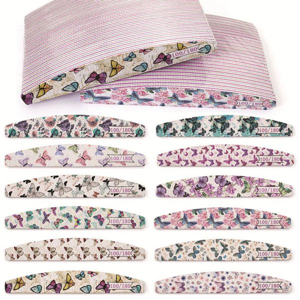 

nail files colorful file buffer uv gel polish block half moon polishing pedicure manicure nagelvijl tools