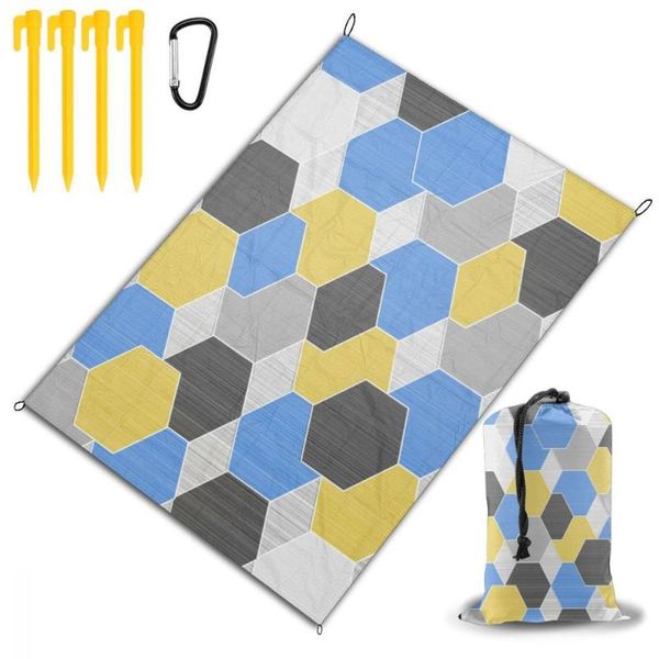 

waterproof picnic mat 200x145cm outdoor foldable camping ultralight beach moistureproof hexagonal q006 pads