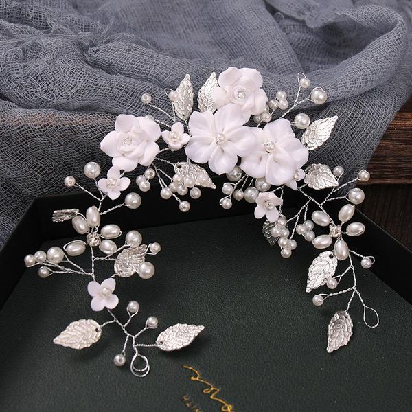 

hair clips & barrettes flower simulated pearl headbands hairbands for women girls bride wedding headpieces jewelry bridal headdress ornament, Golden;silver