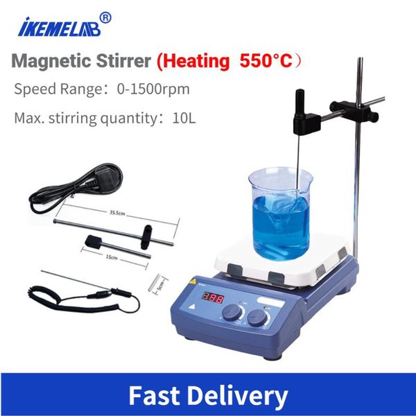 

lab supplies heating magnetic stirrer digital display temperature up to 550Â°c mixer machine ms7-h550-pro