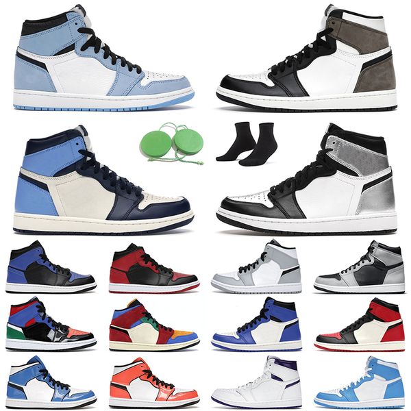 

basketball shoes 1s pine green university blue turbo shattered backboard outdoor mens trainer sports sneakers