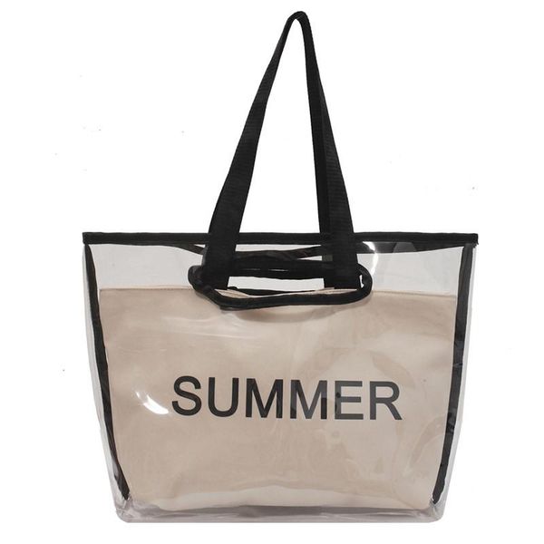 

evening bags woman summer bag transparent pvc handbags purse women shoulder jelly big beach swim for girls large shopping tote