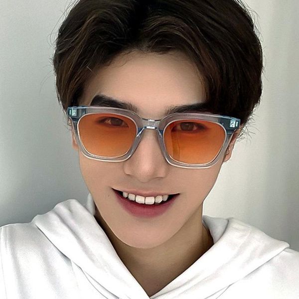 

sunglasses square men women tan gray lens uv400 protection eyewear fashion design gafas de sol, White;black
