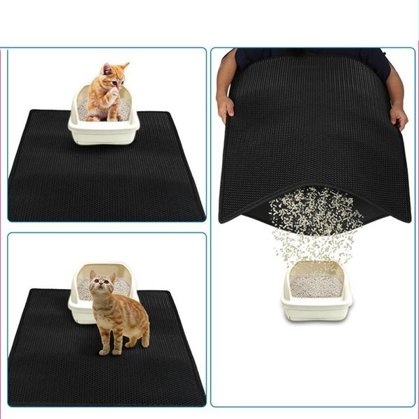 

cat beds & furniture litter mat eva double-layer trapper mats with waterproof bottom layer easy to clean bed pet drop
