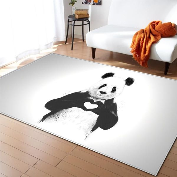 

carpets modern style decor floor area rug bedroom bedside corridor mat animal panda children play for home living room