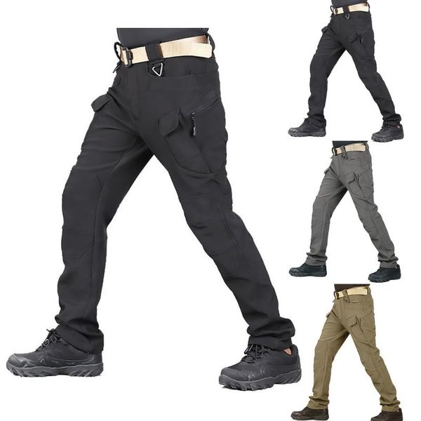 

men tactical army combat military camp fish hike climb outdoor softshell waterproof pants ski trousers fleece skiing
