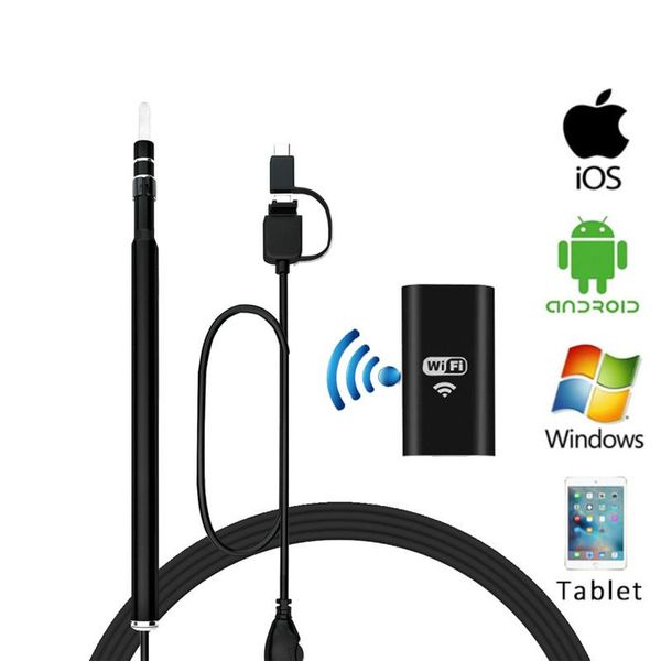 

cameras hd 720p wifi portable pen otoscope for android pc ear health care inspection video earwax earpick clean 3in1 camera