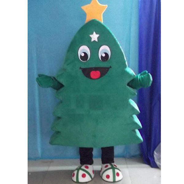 Halloween Christmas Tree Mascot Traje Top Quality Cartoon Anime Tema Caráter Carnaval Unisex Adultos Outfit Natal Aniversário Dress