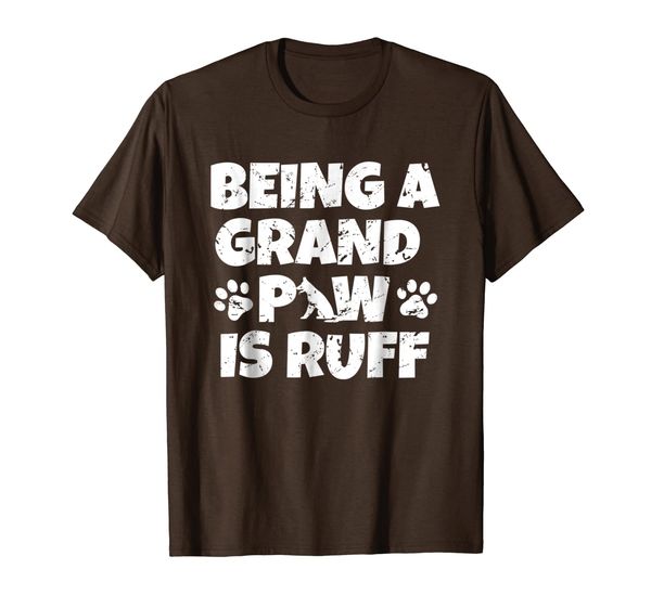 

german shepherd grand paw t shirt being a grandpaw is ruff, White;black