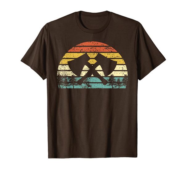 

vintage axe hatchet gifts lumberjack t-shirt, White;black