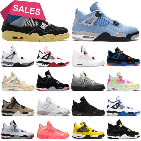 

{athletic}excellent 4s men basketball shoes 4 university blue taupe haze black cat fire red women mens trainers sports sneakers breathable w