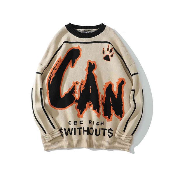 

men's sweaters suteres de gran tamao con cuello redondo para hombre y mujer, ropa calle informal holgada, jersey japons, harajuku pinta, White;black