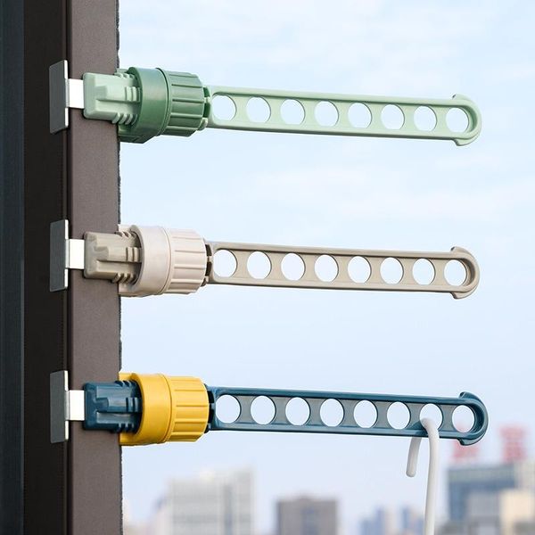 

hangers & racks 8 holes window frame clothes hanger multi-port clothing wardrobe organizer portable hanging rack saving space