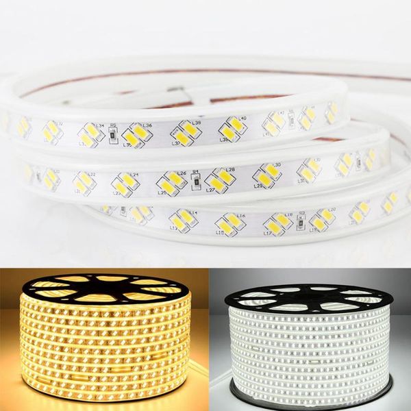 

strips gd 20m 25m 30m 40m 50m led strip 220v 5730 120leds/m light with ip67 waterproof tape ac220v home decor