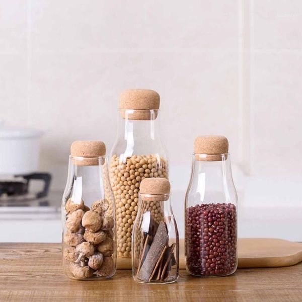 

storage bottles & jars cork clear glass kitchen sealing jar container organizer dried fruit miscellaneous grains tea