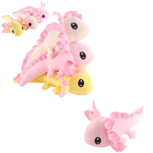 

cartoon salamander axolotl plush toy cute mexican hexagonal dinosaur doll