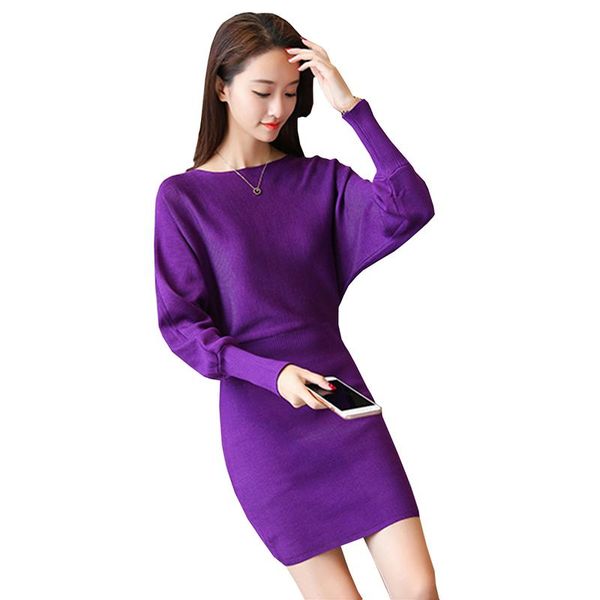 

casual dresses autumn winter sweater dress women's knee-length collar slim body bag hip long-sleeved waist warm knitted vestidos 2021 d, Black;gray