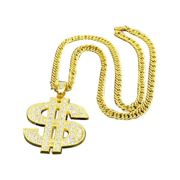 

designer necklace luxury jewelry alloy trend sign exaggerated chain fashion for women chains men gold plat, Silver