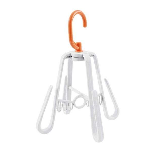 

hangers & racks foldable hanger pp plastic windproof clothes children baby socks rack hanging household drying shelf shoe blue