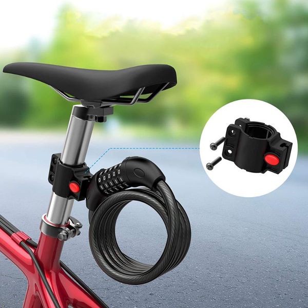 

bike locks lock heavy duty chain resettable cable code (black)
