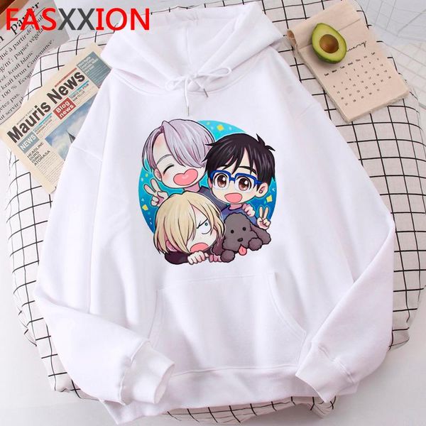 

yuri on ice hoodies male grunge ulzzang printed 2021 men hoody men's & sweatshirts, Black