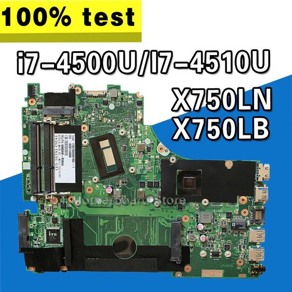 

motherboards for asus x750ln x750lb x750l k750l a750l lapmotherboard mainboard with gt740m/2gb -4500u/-4510u 100% test ok