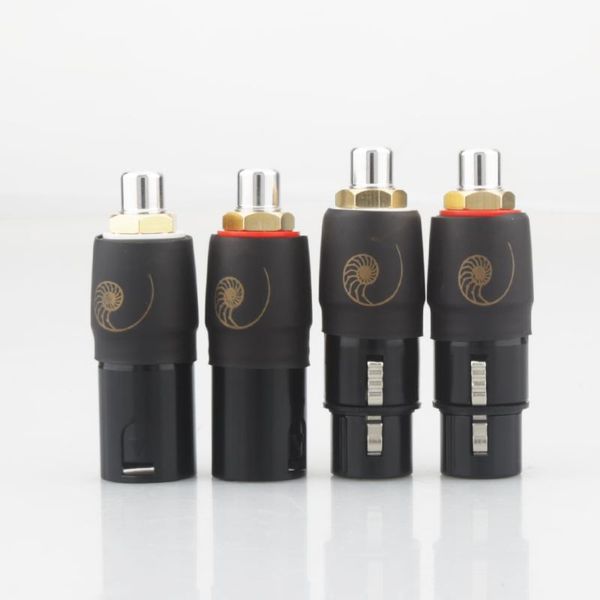 

smart power plugs 4pcs xlr to rca female socket adapter plated red plug for hifi audio connector male ,adapter