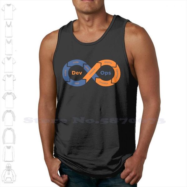 

devops custom funny tank sleeveless vest developer operation deploy tits java android javascript css html, White;black