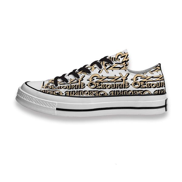 

customization printed shoes music band logo ozzy osbourne sneakers low mens womens skateboard sport footwear diy trainers canvas casual shoe