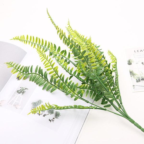 

decorative flowers & wreaths 5pc artificial boston fern bush silk plant hanging fake greenery birthday party decorations wedding engagement