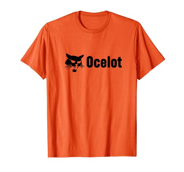 

Ocelot Orange Construction Shirt with Black Text, Mainly pictures
