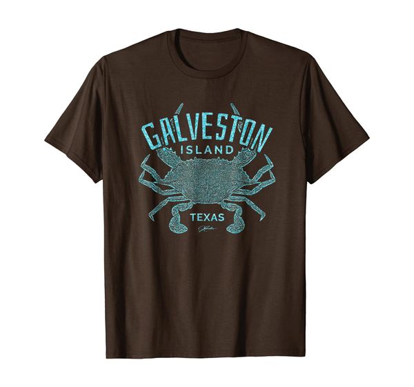 

jcombs: galveston island, texas, blue crab t-shirt, White;black