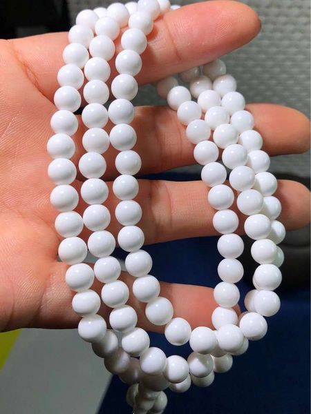 

strands natural jade shell 108 buddhist beads bracelet for men and women, Black